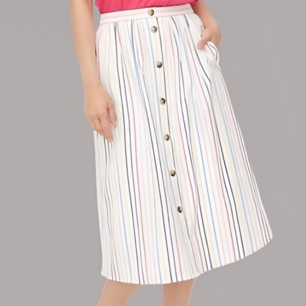 J. Crew Button Poplin Skirt/Top Set - Picture 2 of 7